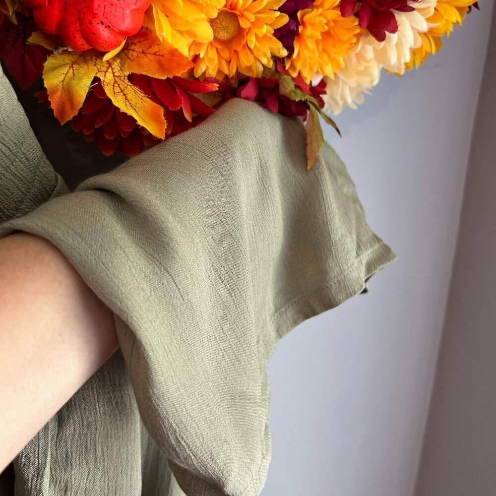 prAna Womens Fernie Wide Leg Coverup Jumpsuit in Sweet Agave Green - Picture 3 of 6